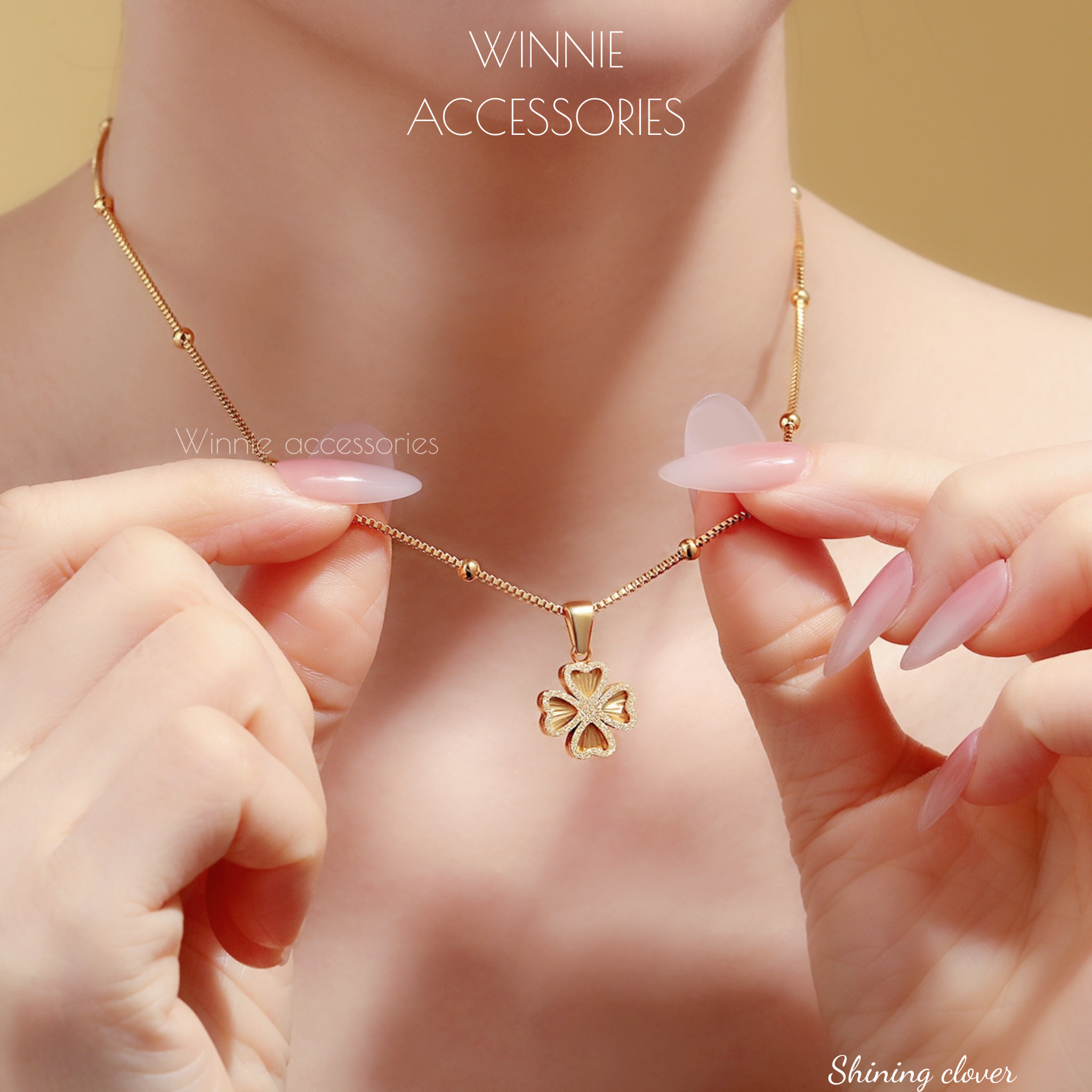  Dây chuyền Titan Shining Clover 