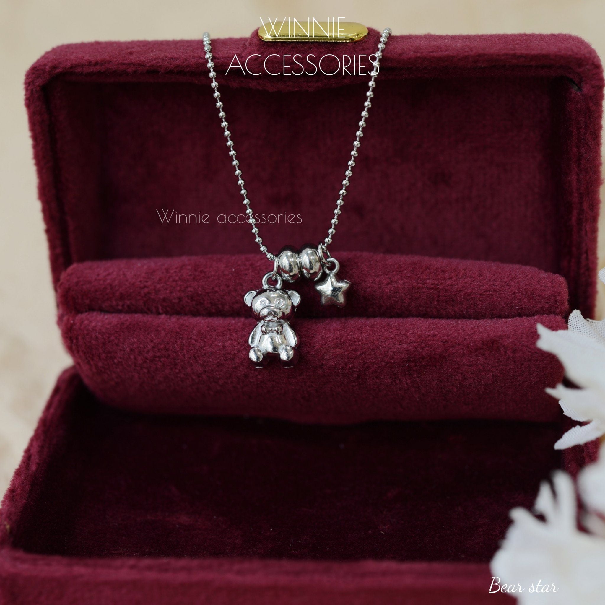  Dây chuyền Titan Bear Star 