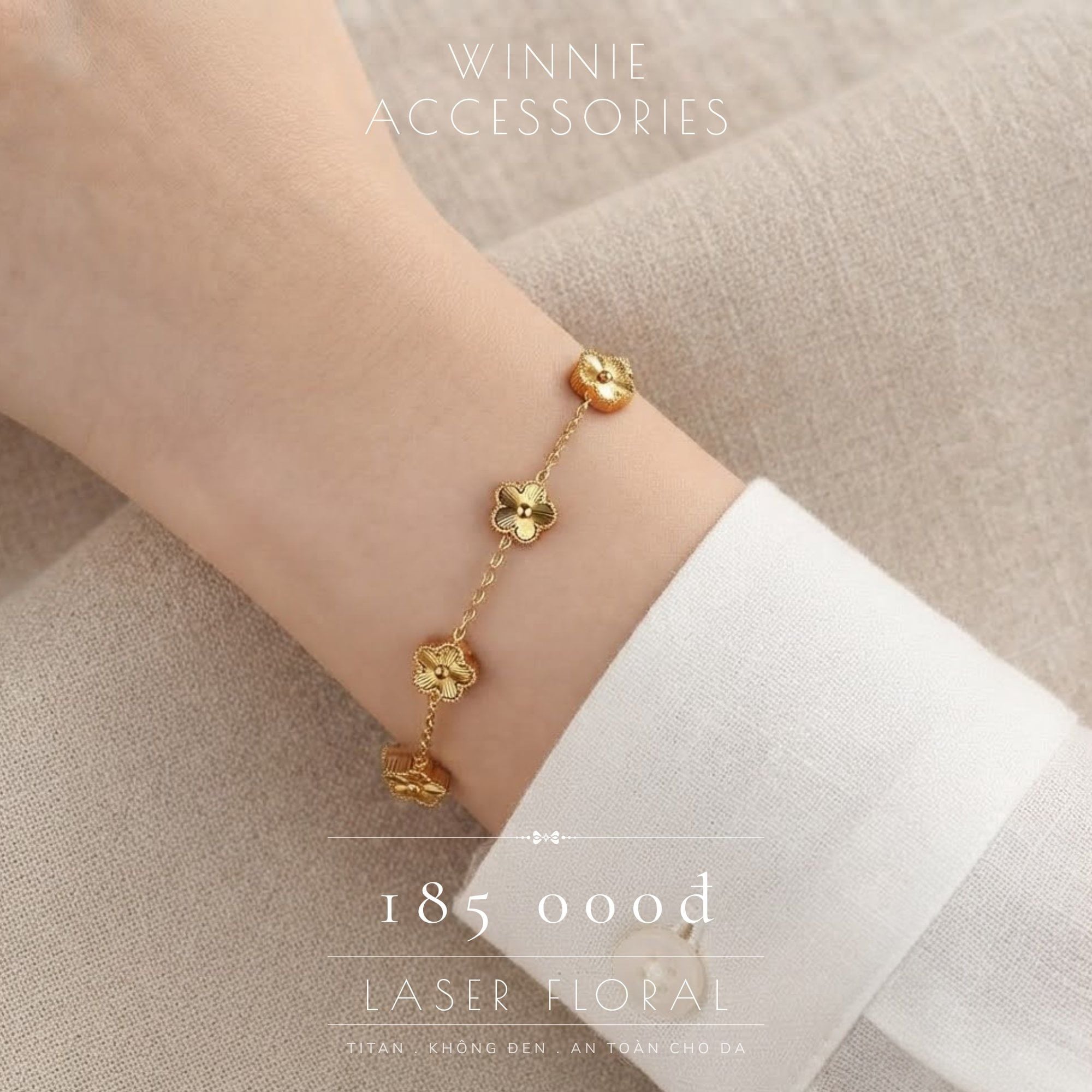 Lắc tay Titan Laser Floral VG 