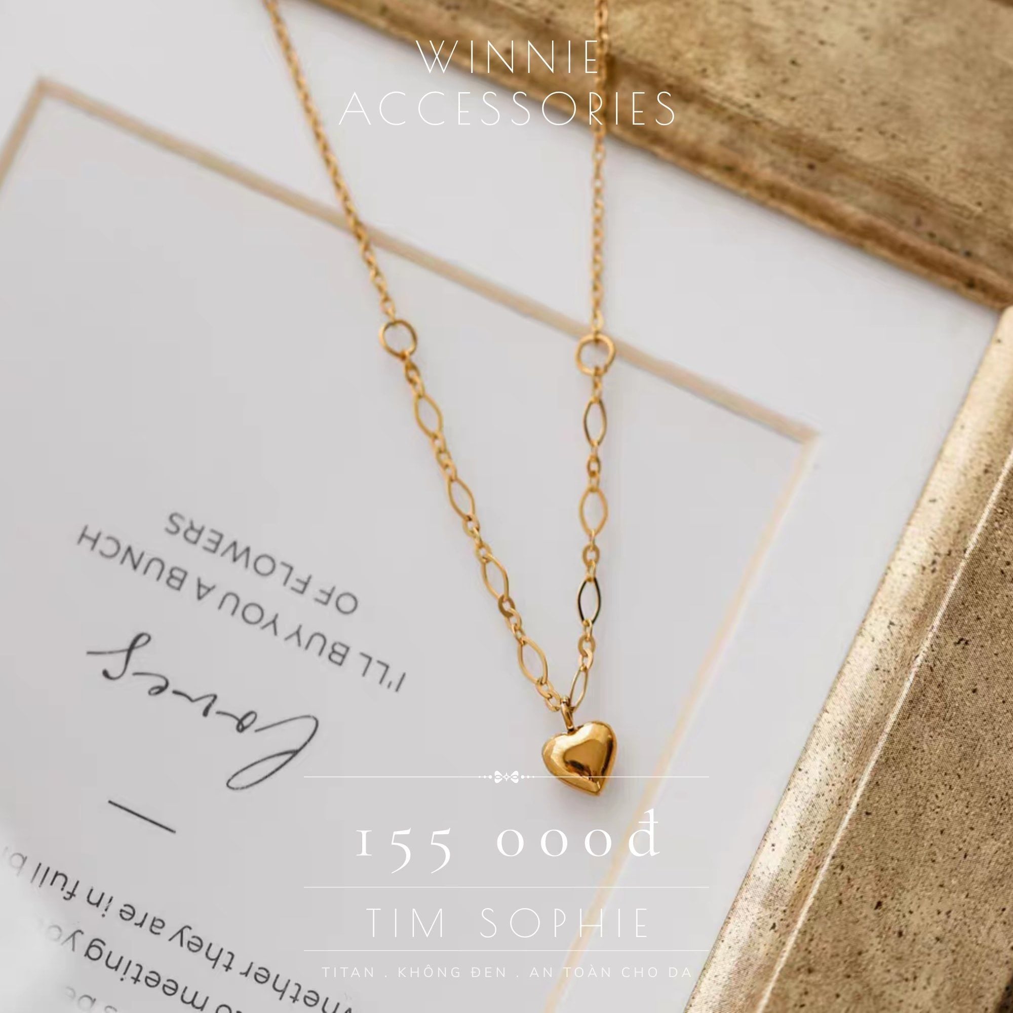  Dây chuyền titan Tim sophie 