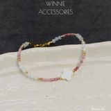  Lắc tay Titan Rhodonite (đá Tường Vi) 