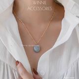  Dây chuyền titan Aqua nacre 