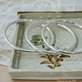  Vòng tay Bạc S925 S990 Tròn trơn 