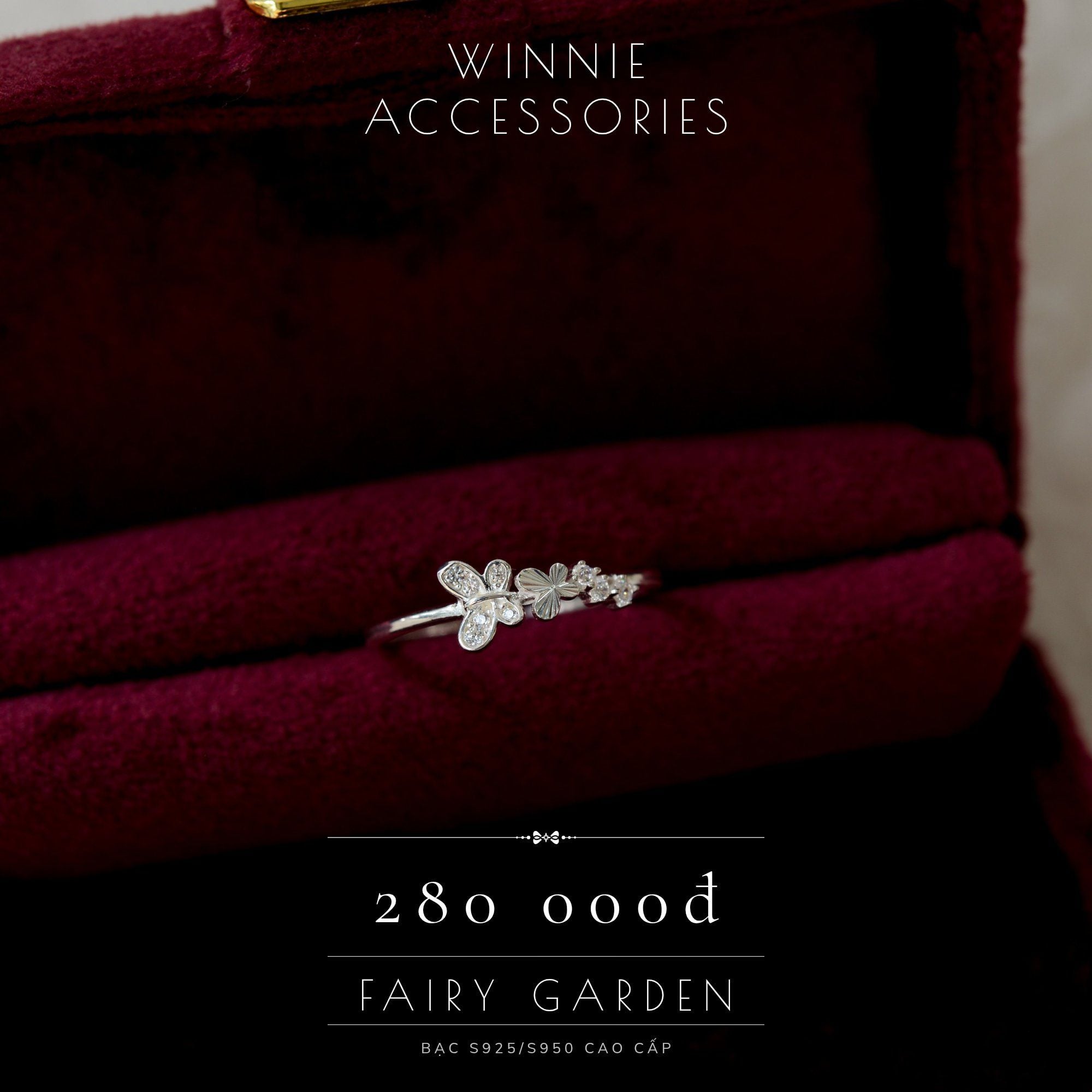  Nhẫn Bạc S925 Fairy Garden 