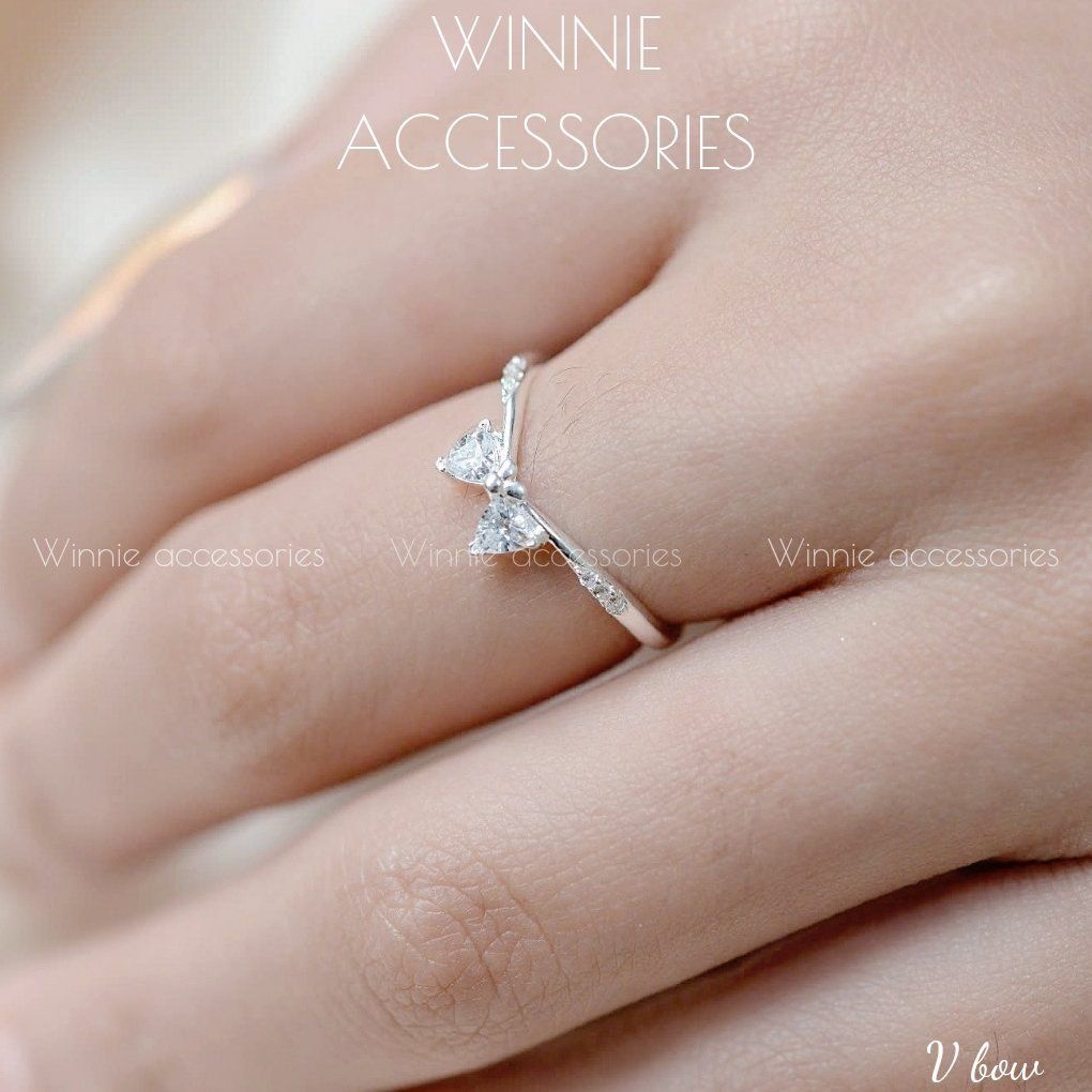  Nhẫn Bạc S925 V Bow 