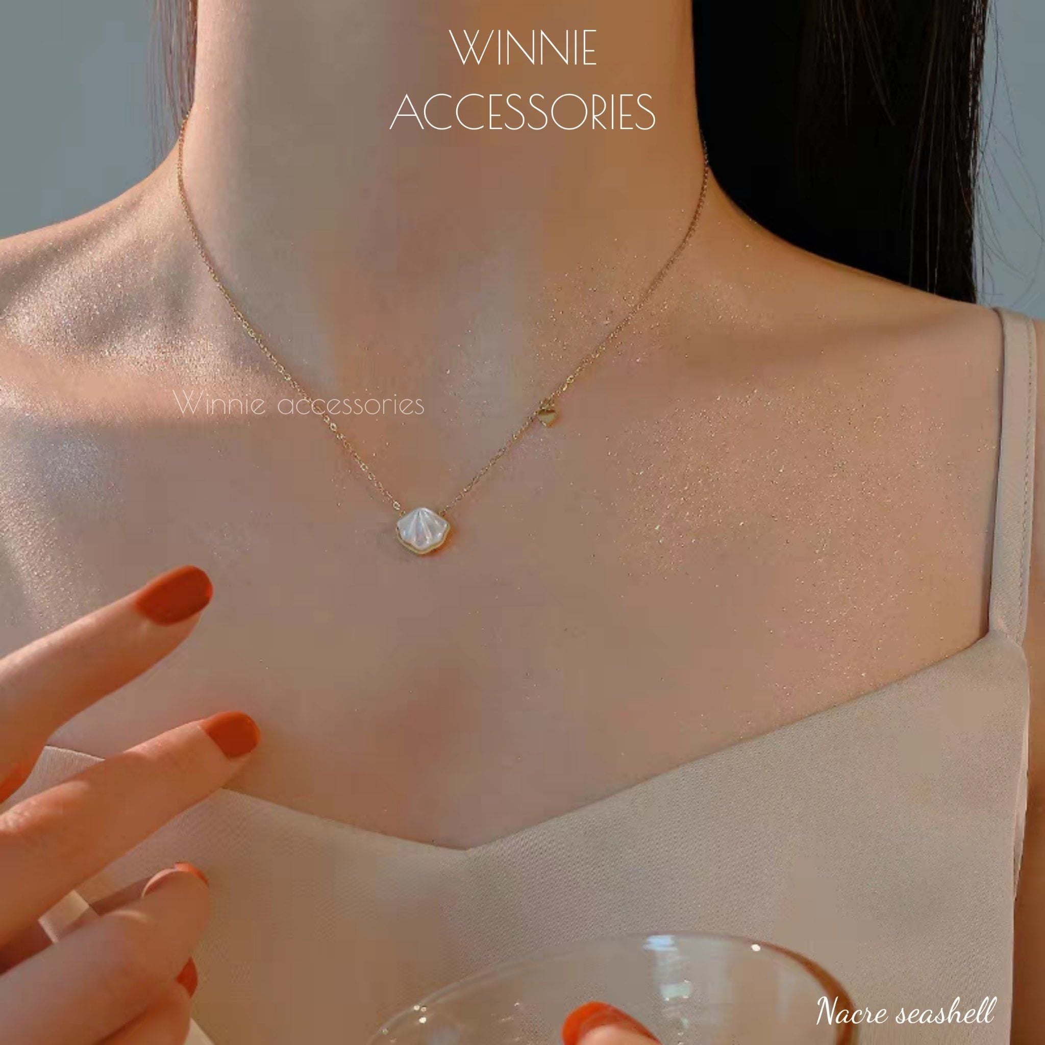  Dây chuyền Titan Nacre Seashell 