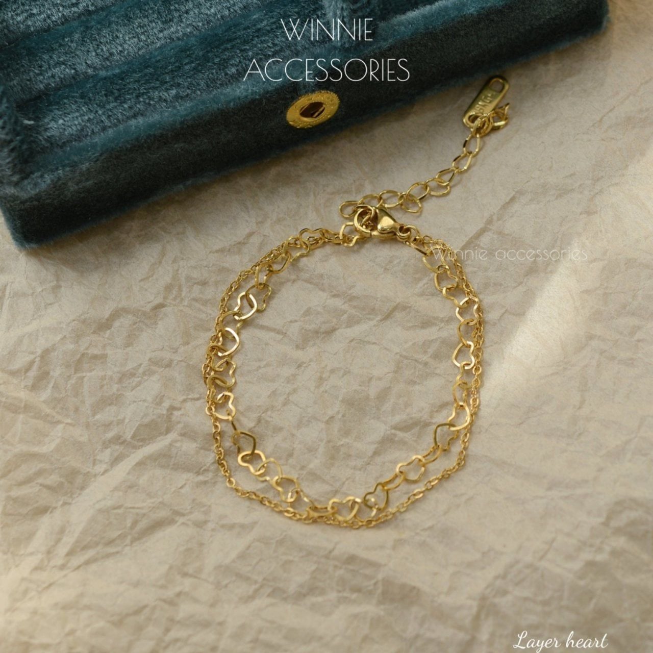  Lắc tay Titan Layer Heart 