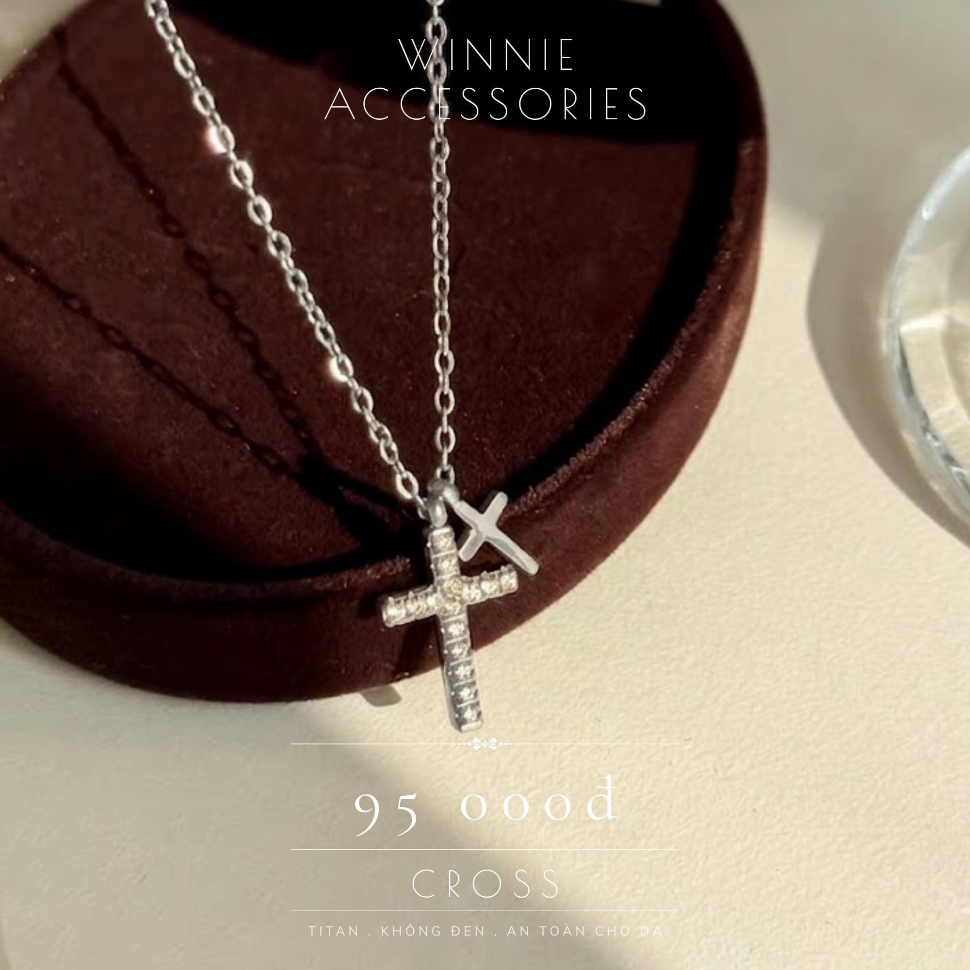  Dây chuyền Titan Cross B 