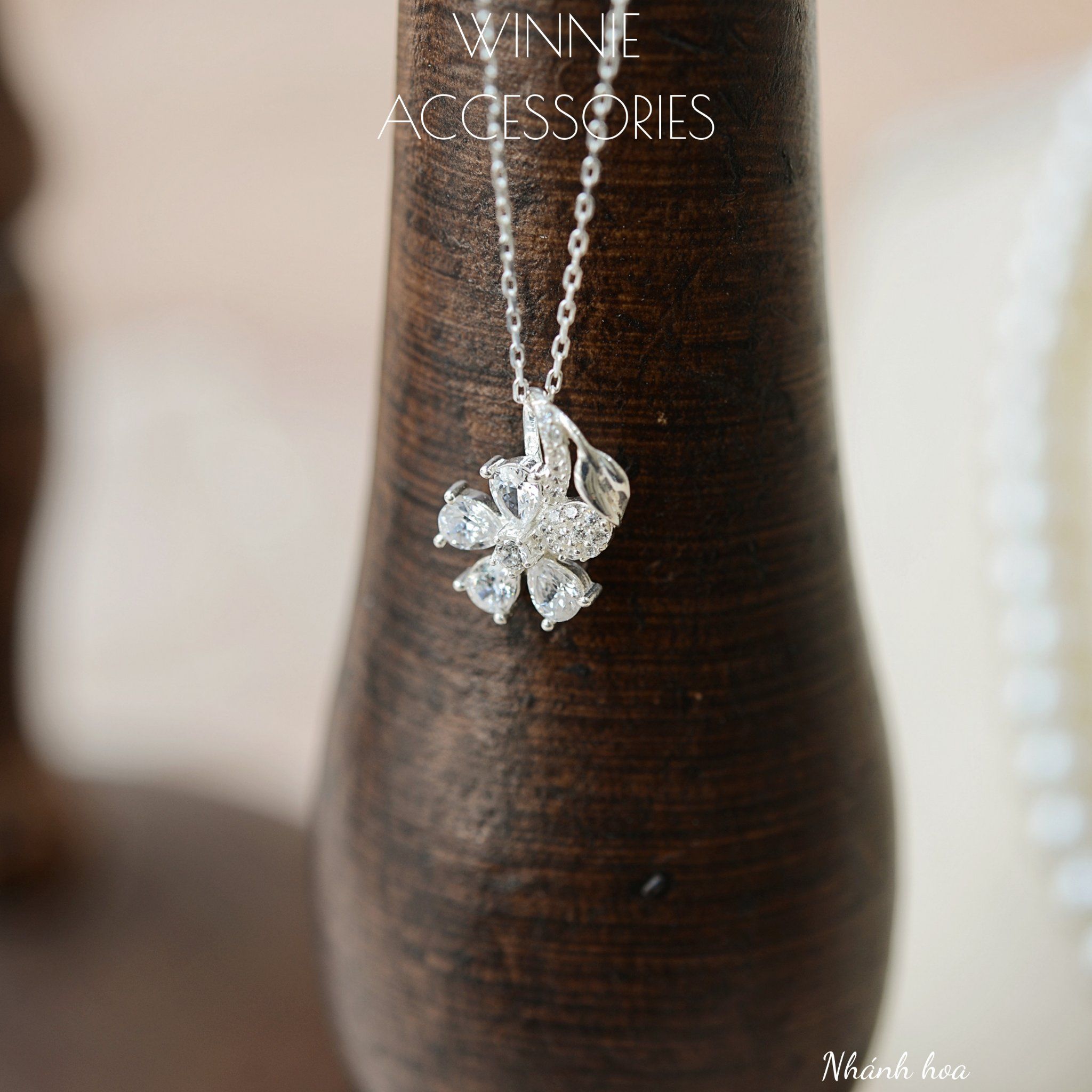  Dây chuyền Bạc S925 Nhánh hoa 