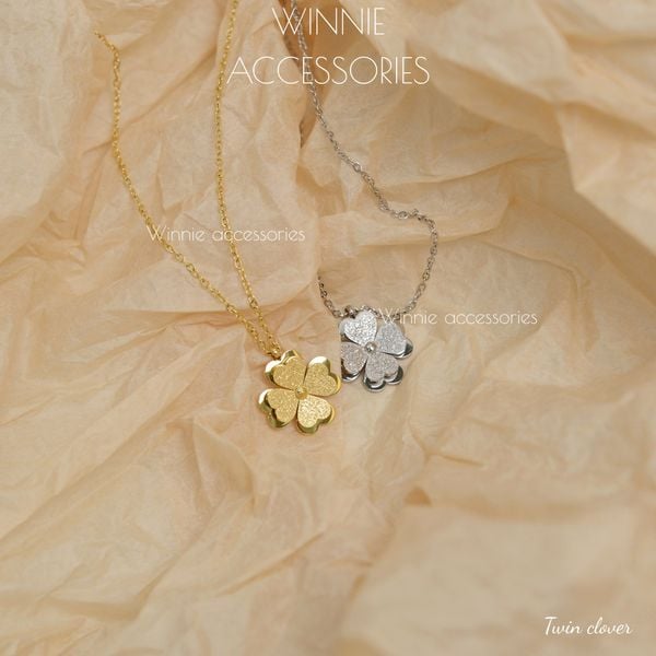  Dây chuyền titan Twin clover 