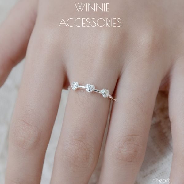  Nhẫn Bạc S925 Triheart 