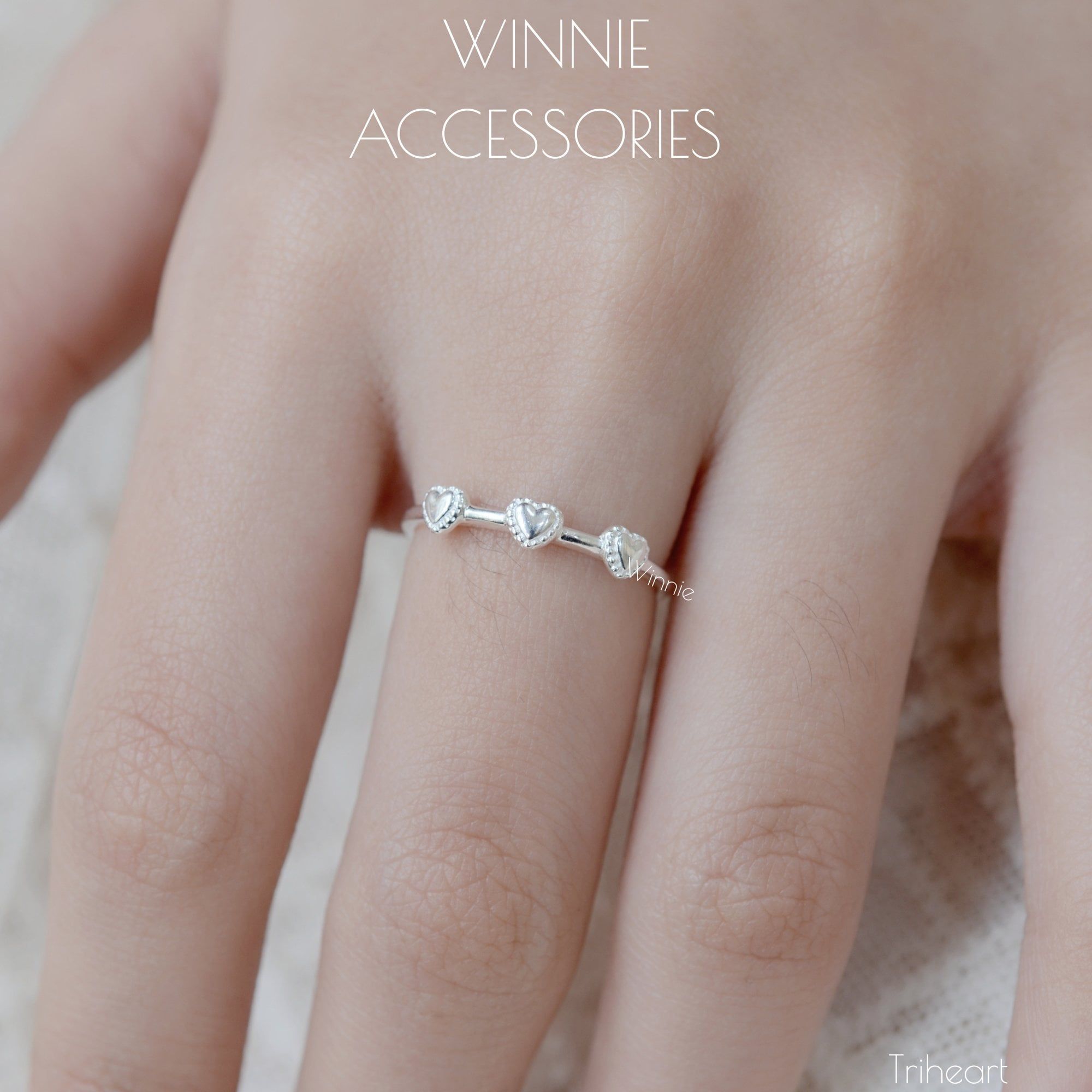  Nhẫn Bạc S925 Triheart 