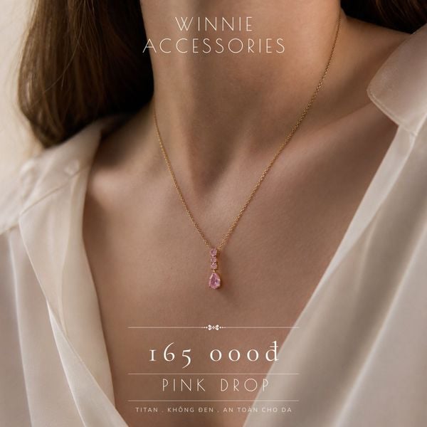  Dây chuyền Titan Pink Drop 