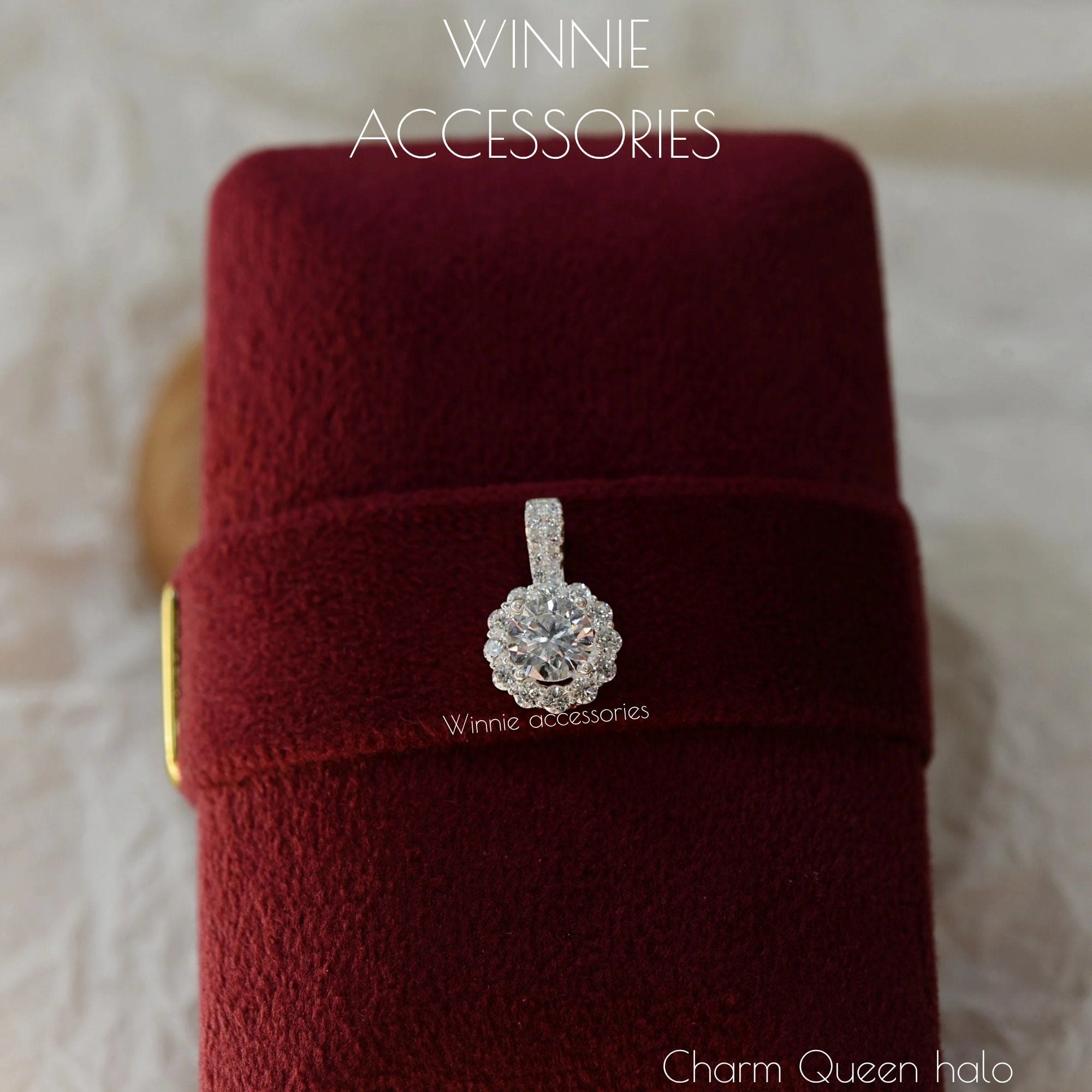  Charm Dây chuyền Bạc S925 Queen Halo (không kèm dây) 