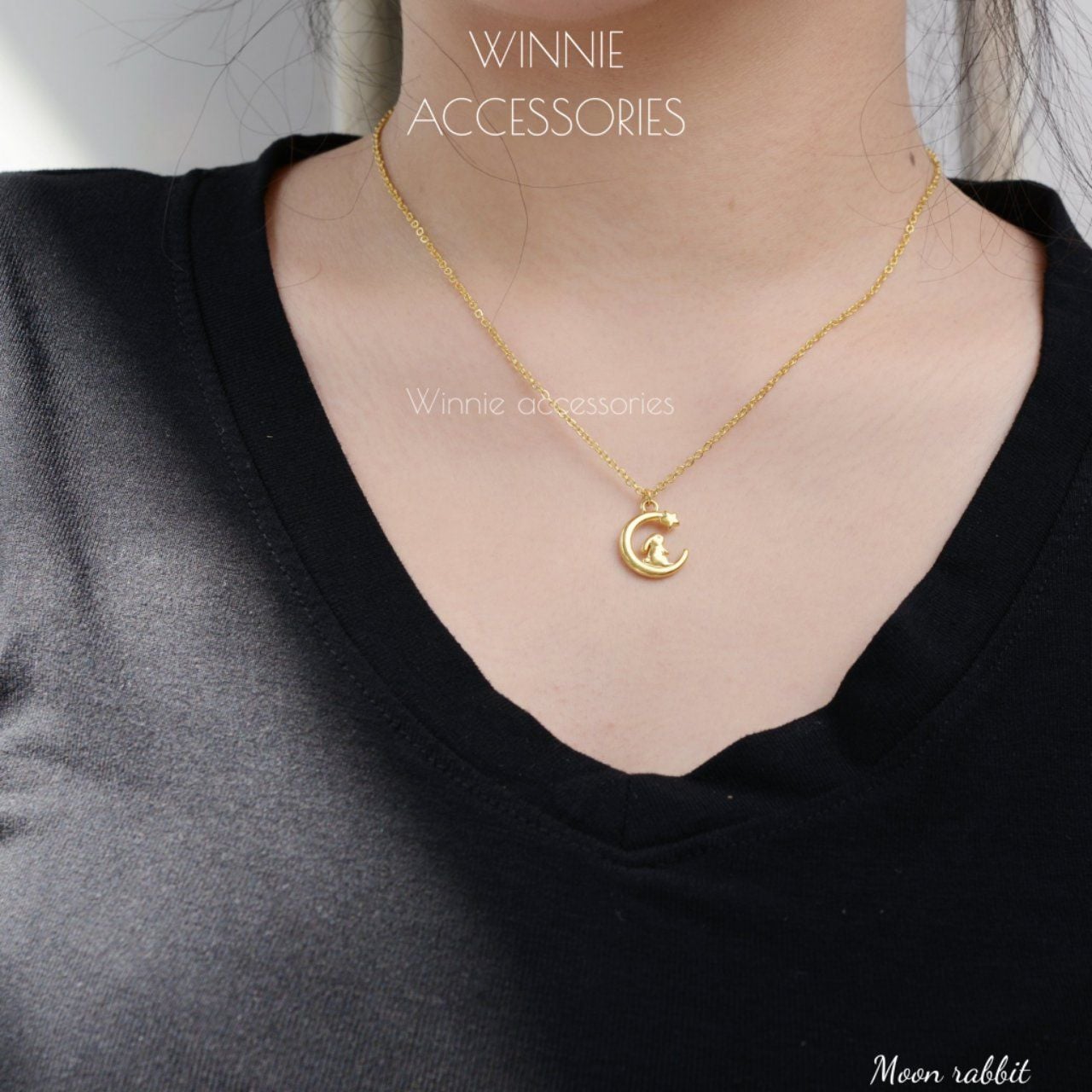  Dây chuyền Titan Moon Rabbit 