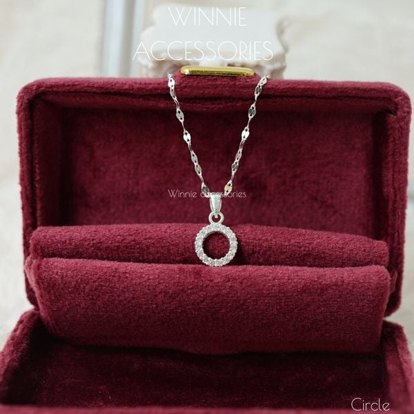  Charm Dây chuyền Bạc S925 Circle (không kèm dây) 