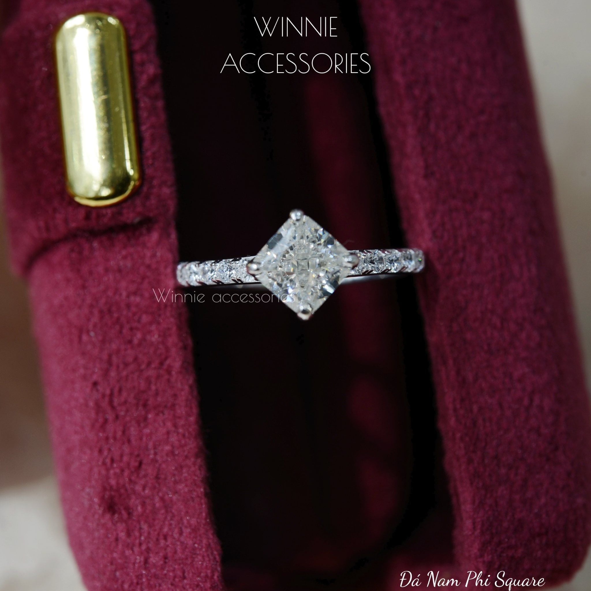  Nhẫn Bạc S925 Nam Phi Square - Light 