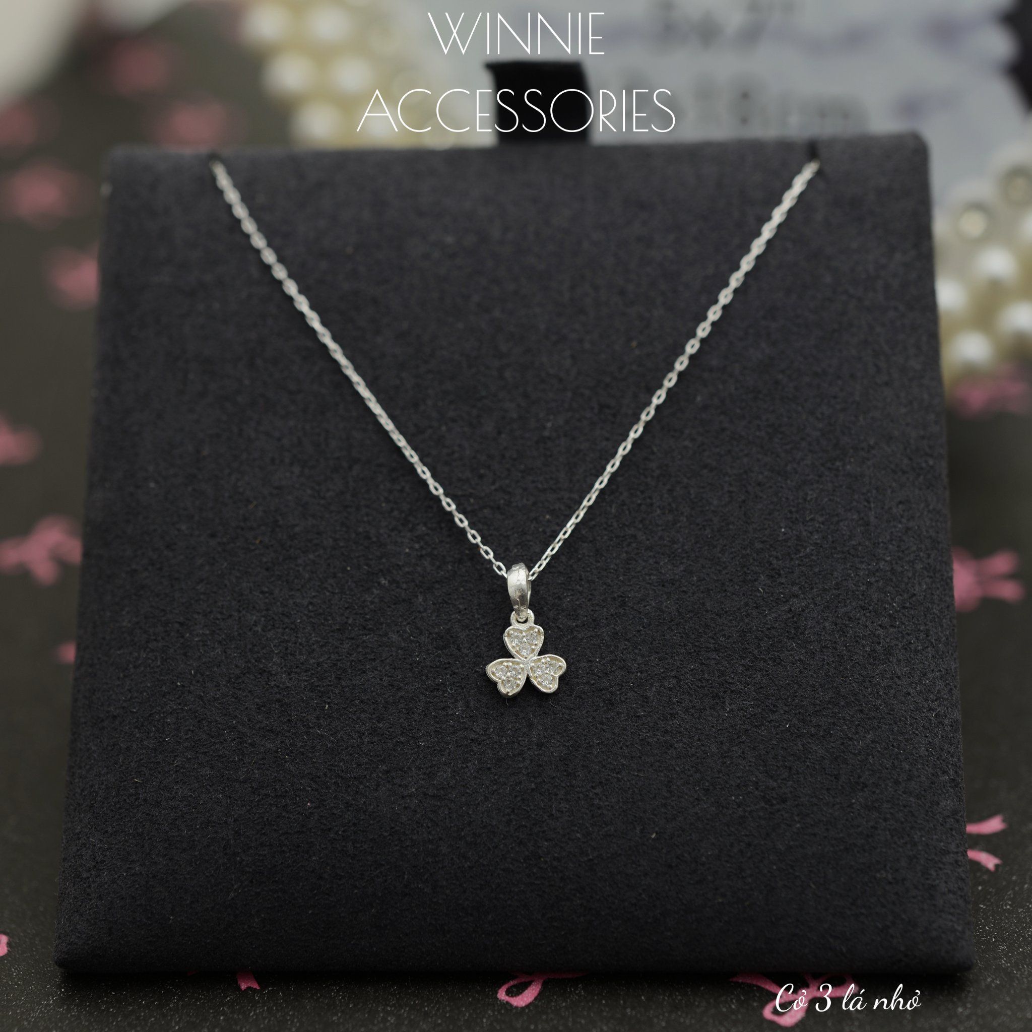  Dây chuyền bạc S925 Cỏ 3 lá nhỏ 