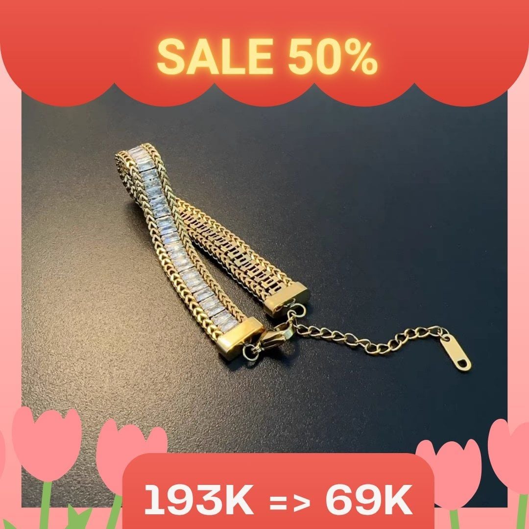  Lắc tay Titan Baguette Chain 