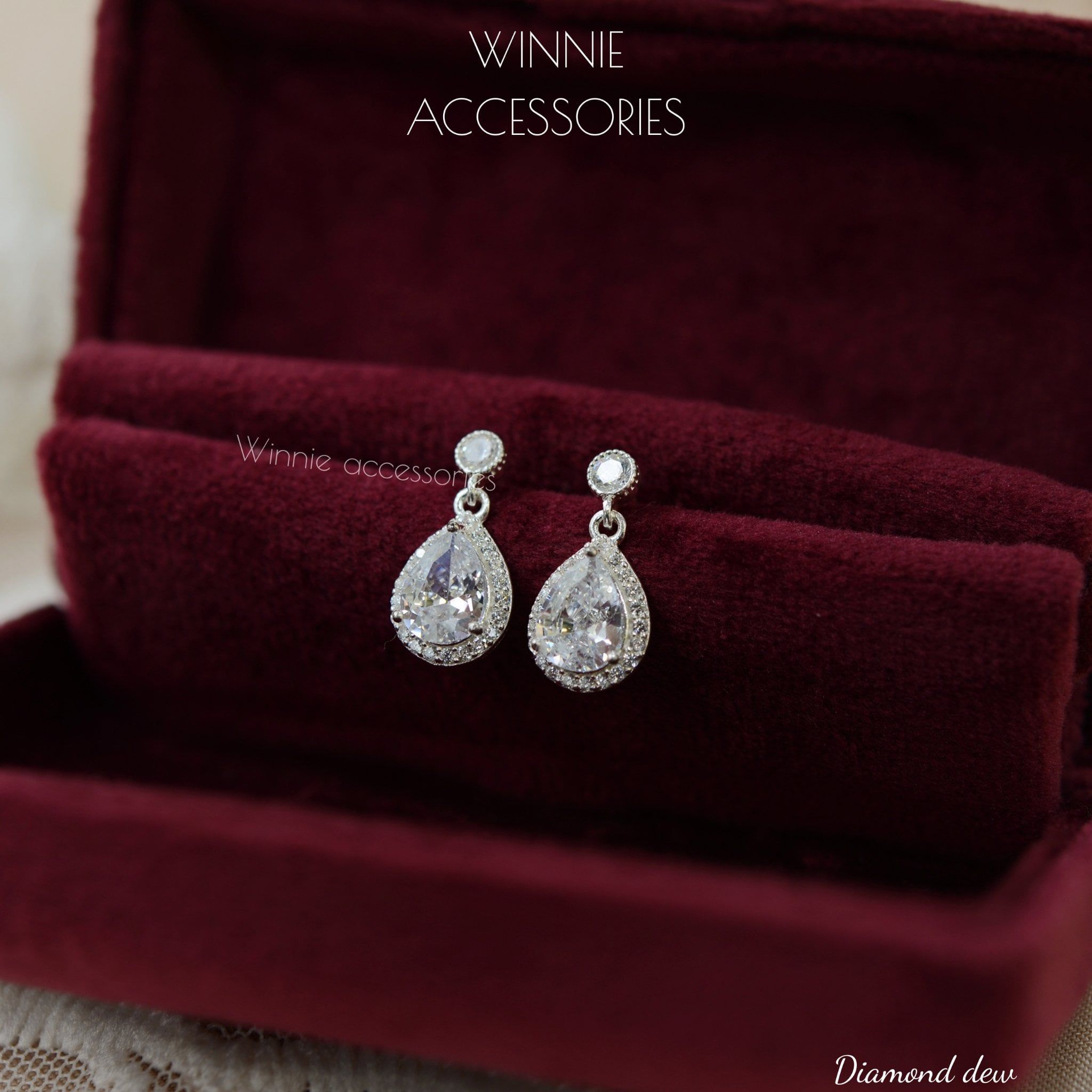  Hoa tai Bạc S925 Diamond Dew 