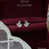  Hoa tai Bạc S925 Dancing Swan 