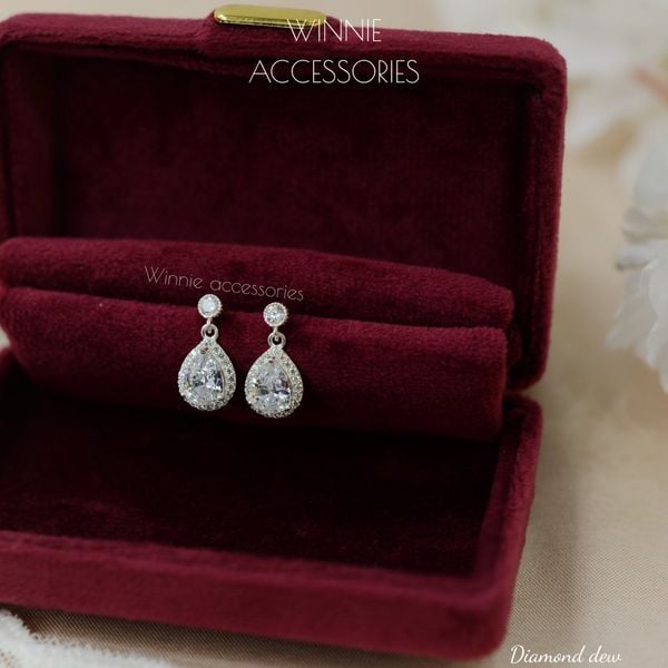  Hoa tai Bạc S925 Diamond Dew 