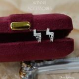  Hoa tai Bạc S925 Khoen Lightning 