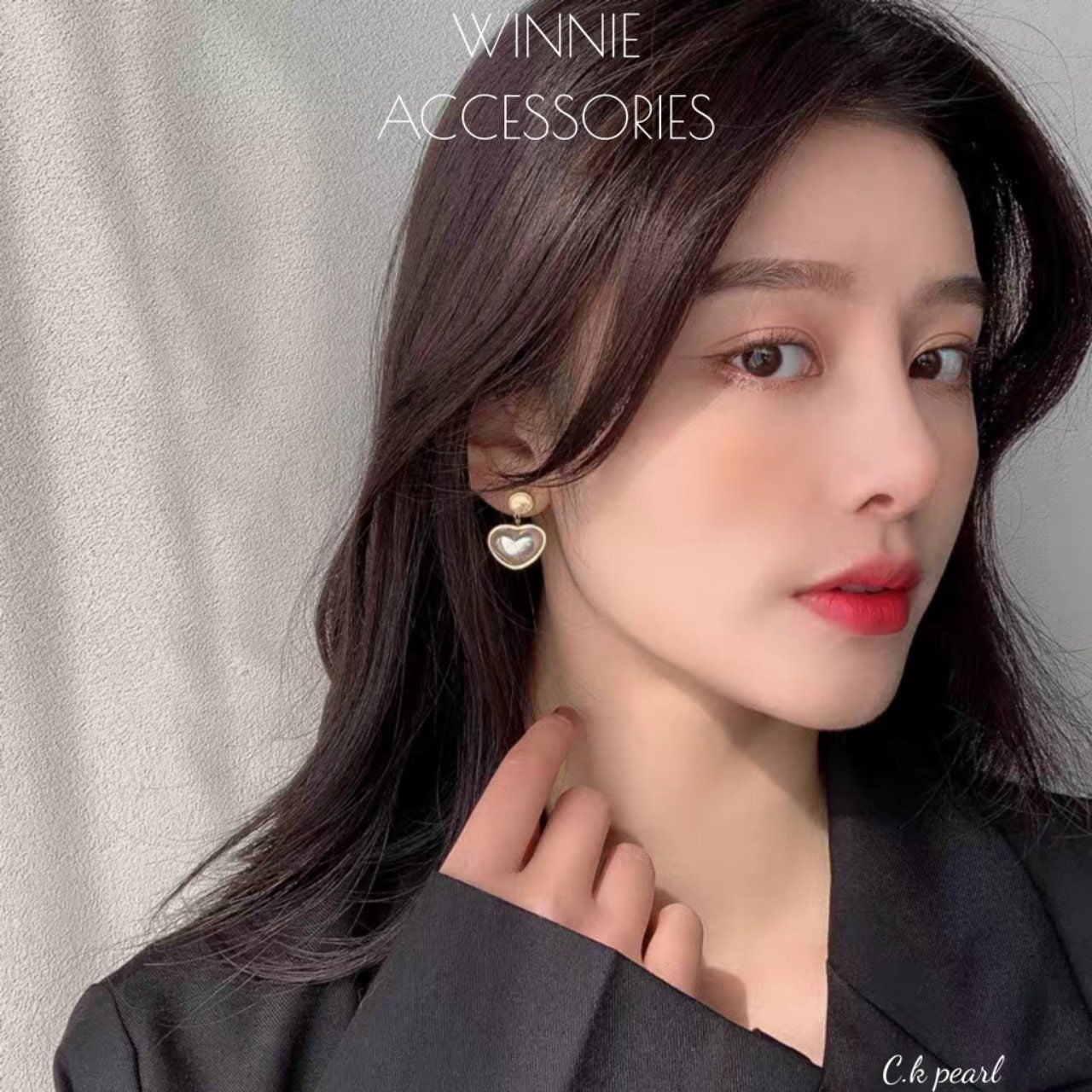  Hoa tai titan CK pearl 