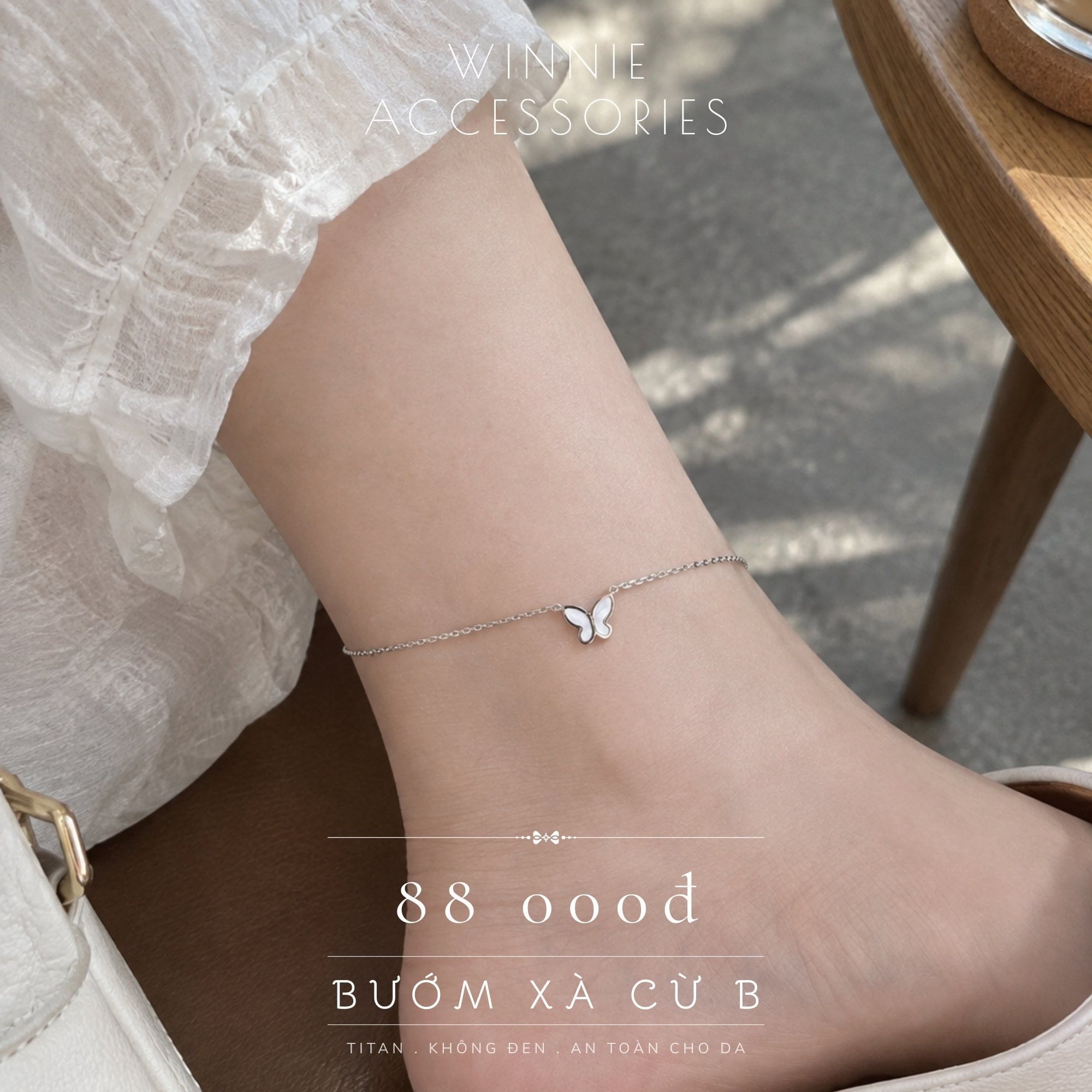  Lắc chân Titan Bướm xà cừ B 