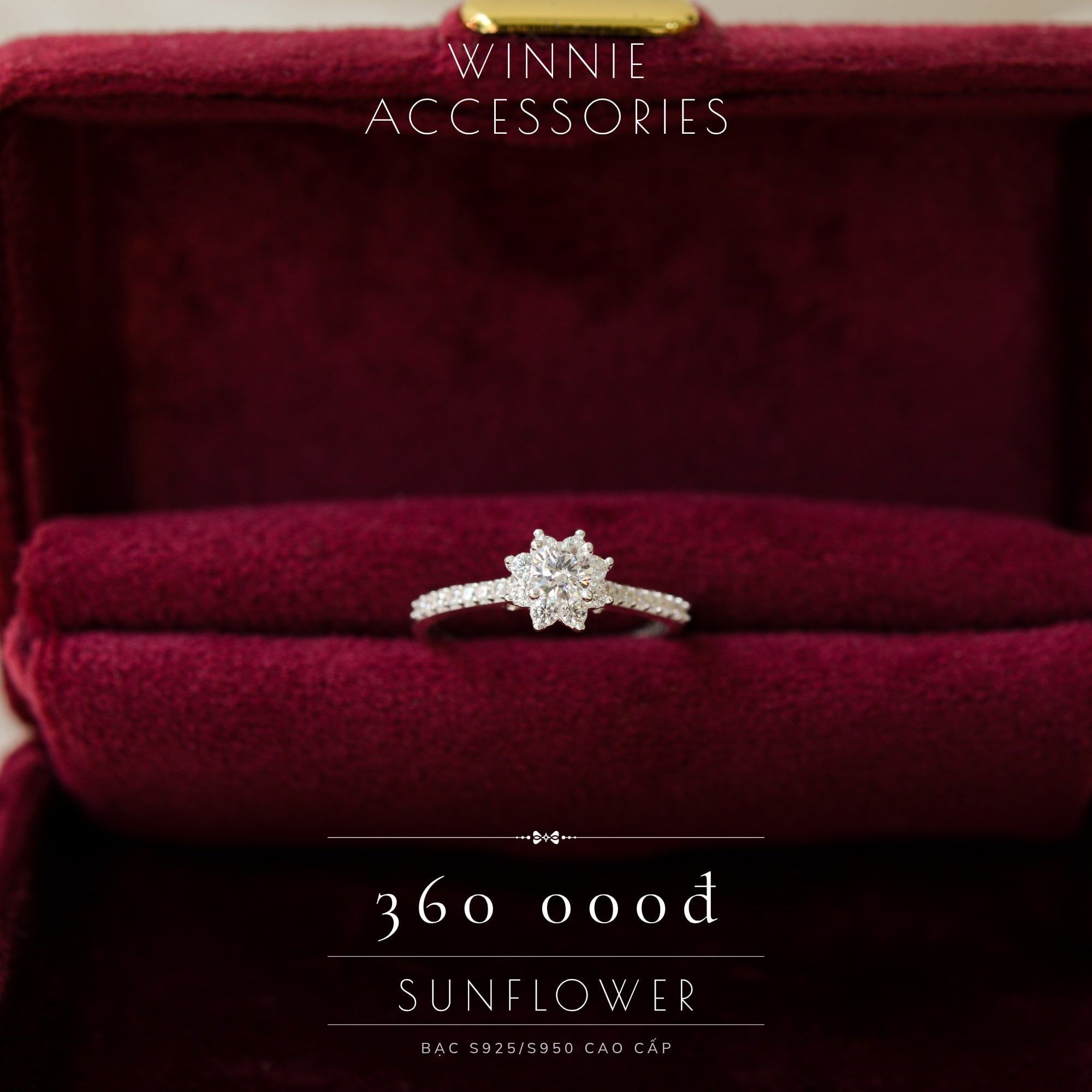  Nhẫn Bạc S925 Sunflower 