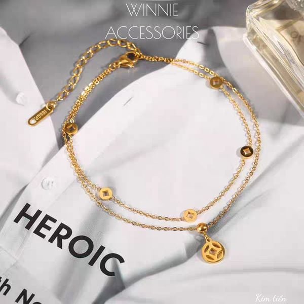  Lắc chân Titan Kim Tiền 