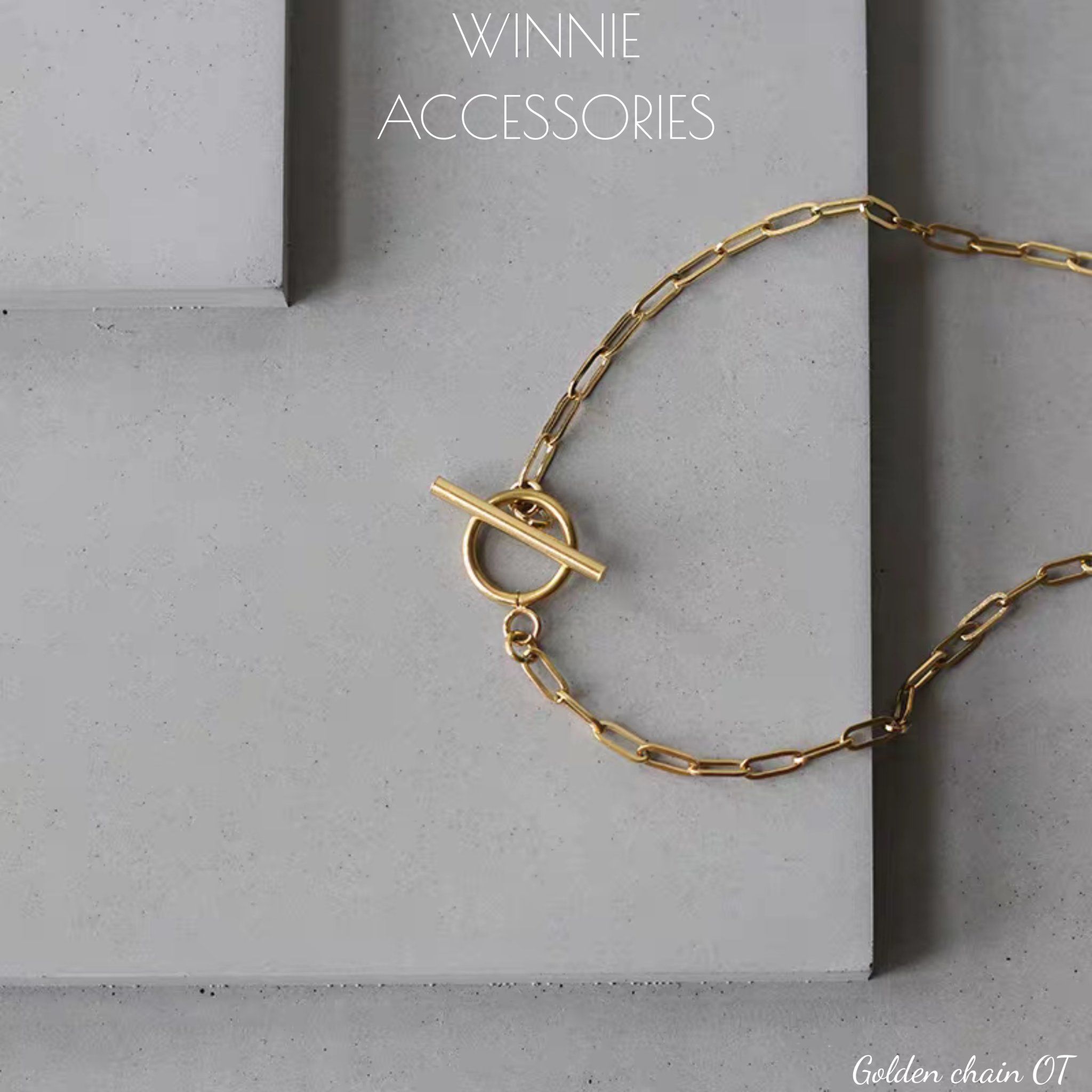  Dây chuyền titan Golden chain OT 