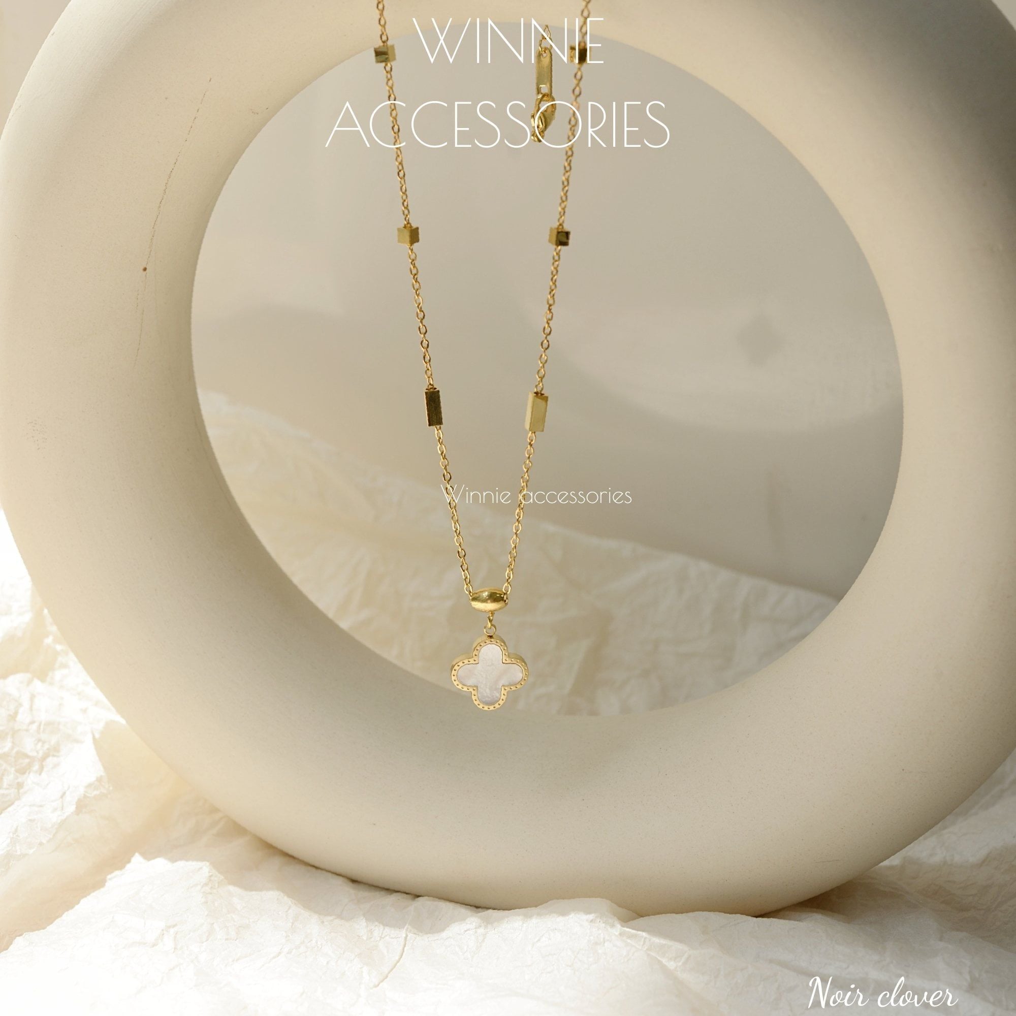  Dây chuyền Titan Noir Clover 