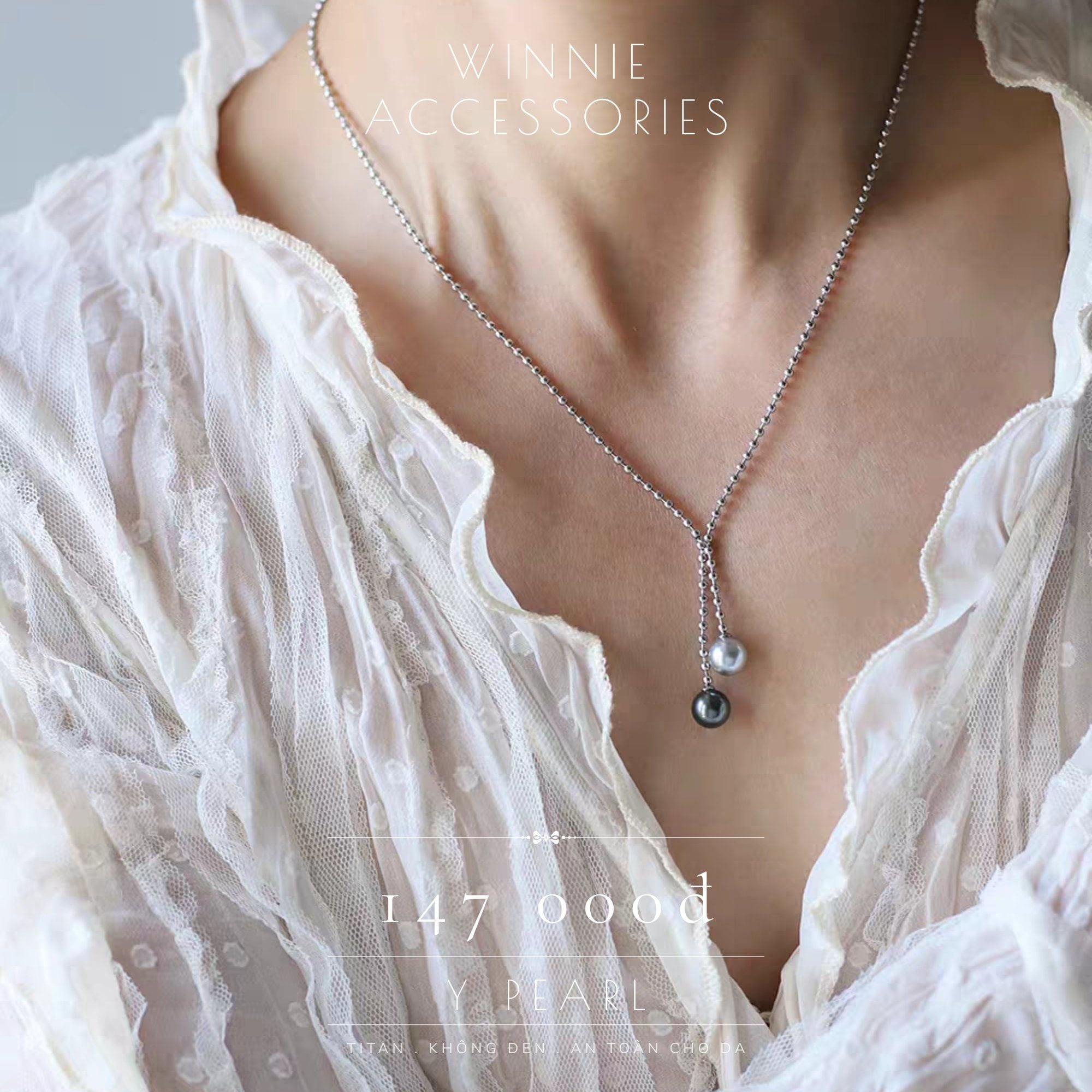  Dây chuyền Titan Y Pearl B 