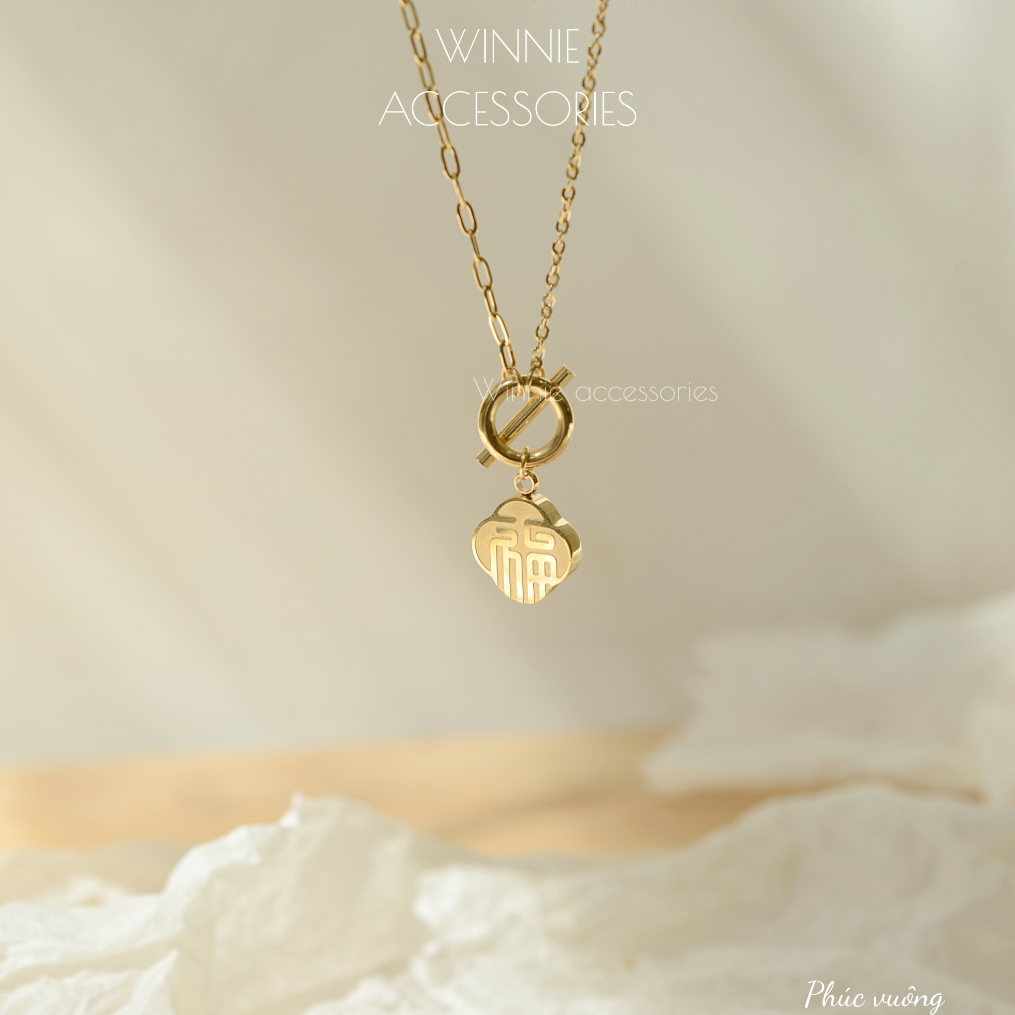  Dây chuyền Titan Phúc Vuông 