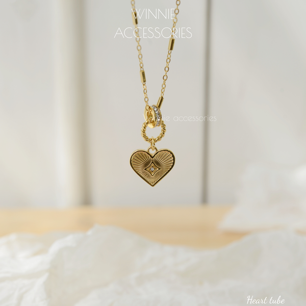  Dây chuyền Titan Heart tube 