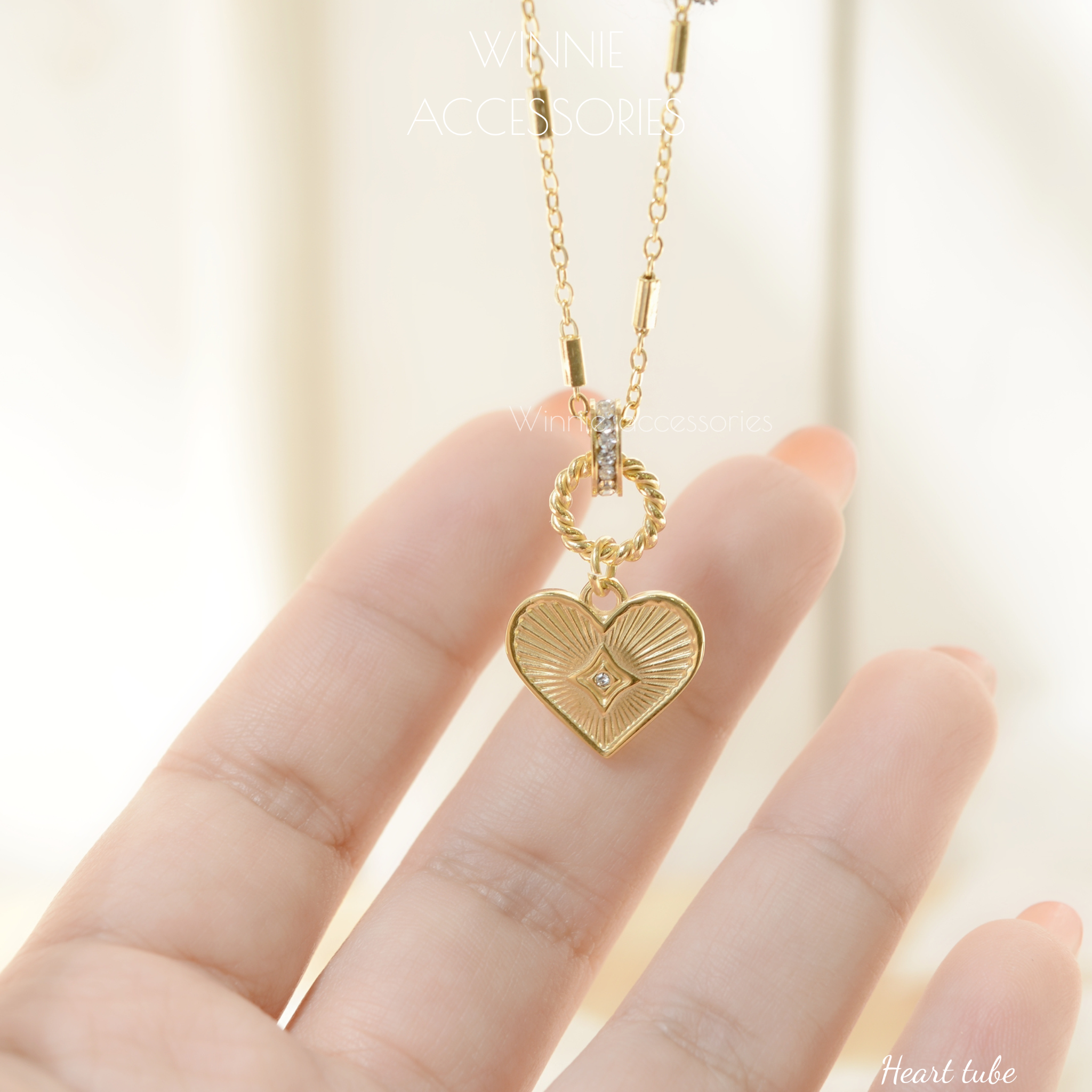  Dây chuyền Titan Heart tube 