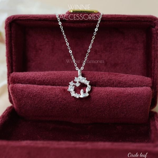  Dây chuyền Bạc S925 Circle leaf 