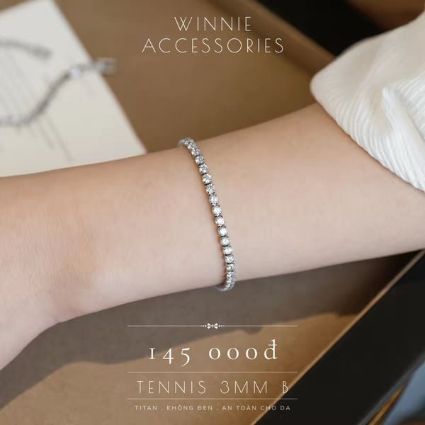  Lắc tay Titan Tennis 3mm B 