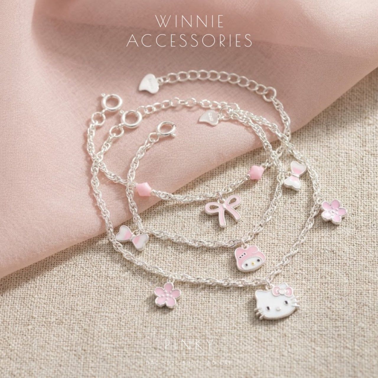  Lắc tay Bạc S925 Kitty 