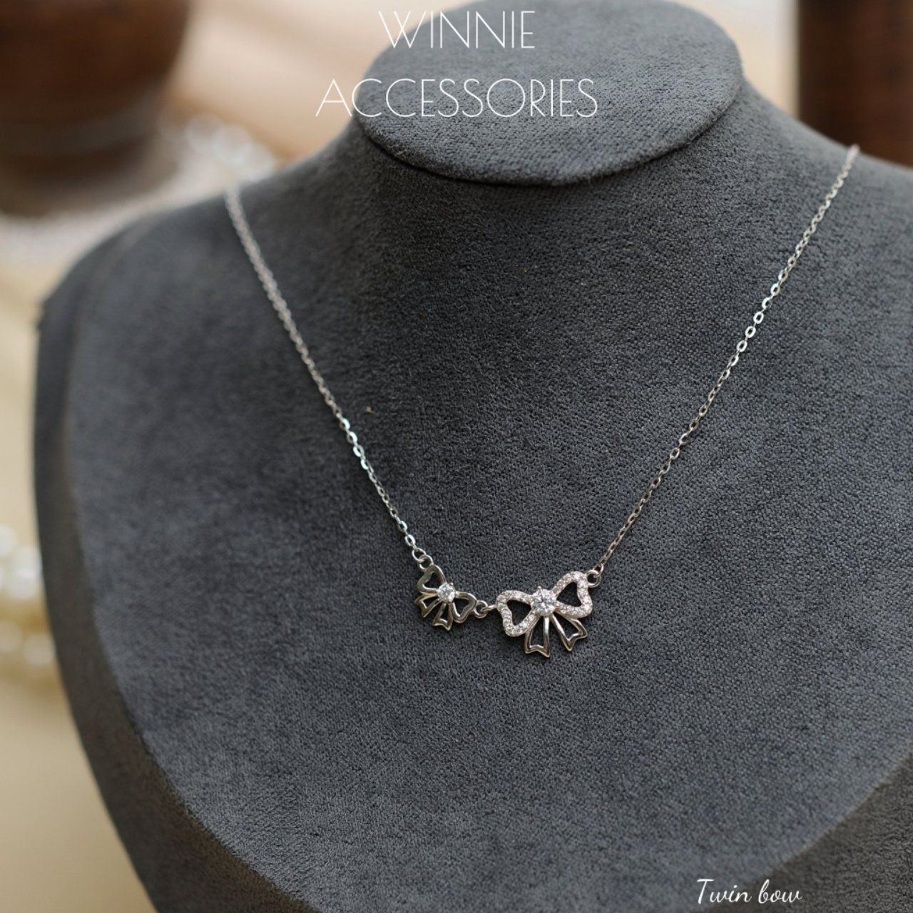  Dây chuyền Bạc S925 Twin Bow 