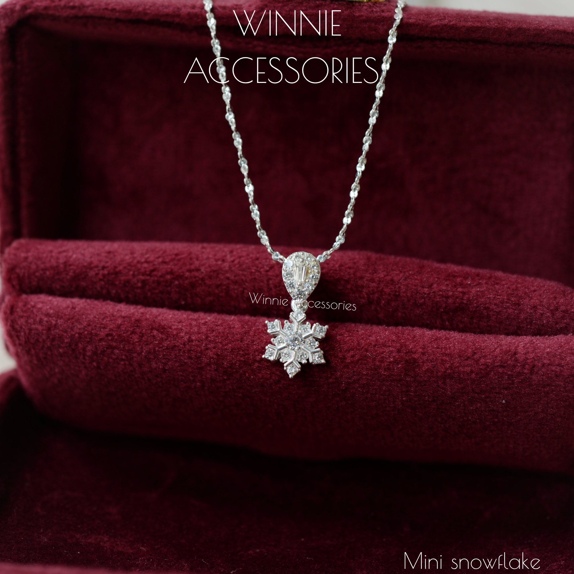  Charm Dây chuyền Bạc S925 Mini Snowflake (không kèm dây) 