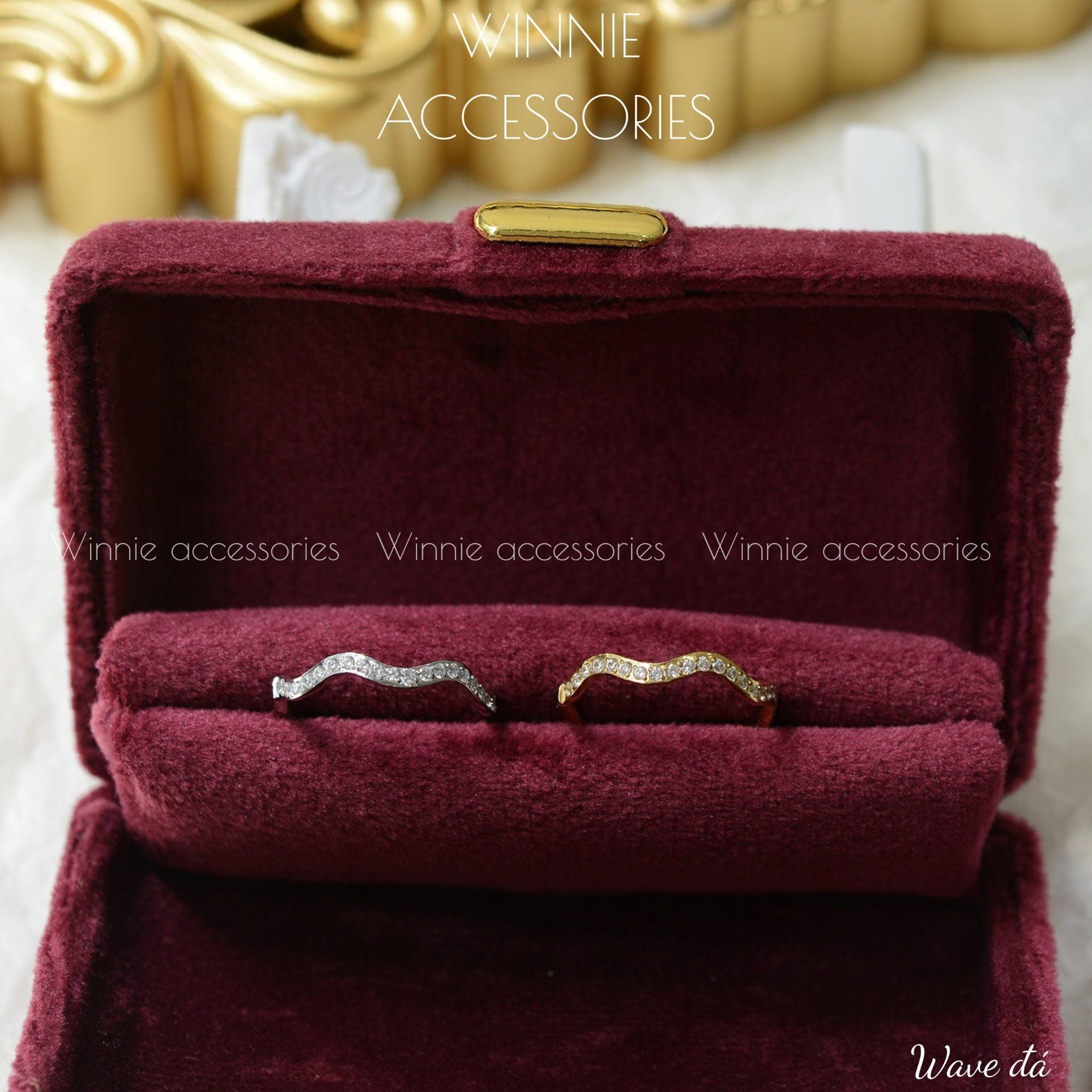  Nhẫn Titan Wave đá 