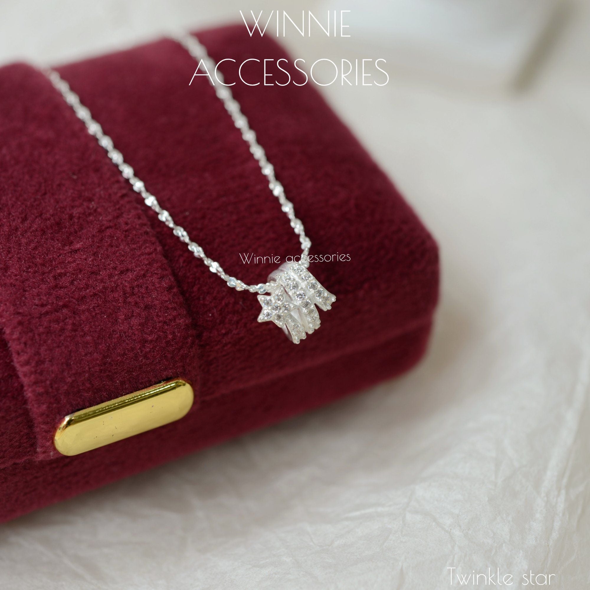  Charm Dây chuyền Bạc S925 Twinkle star (Không kèm dây) 