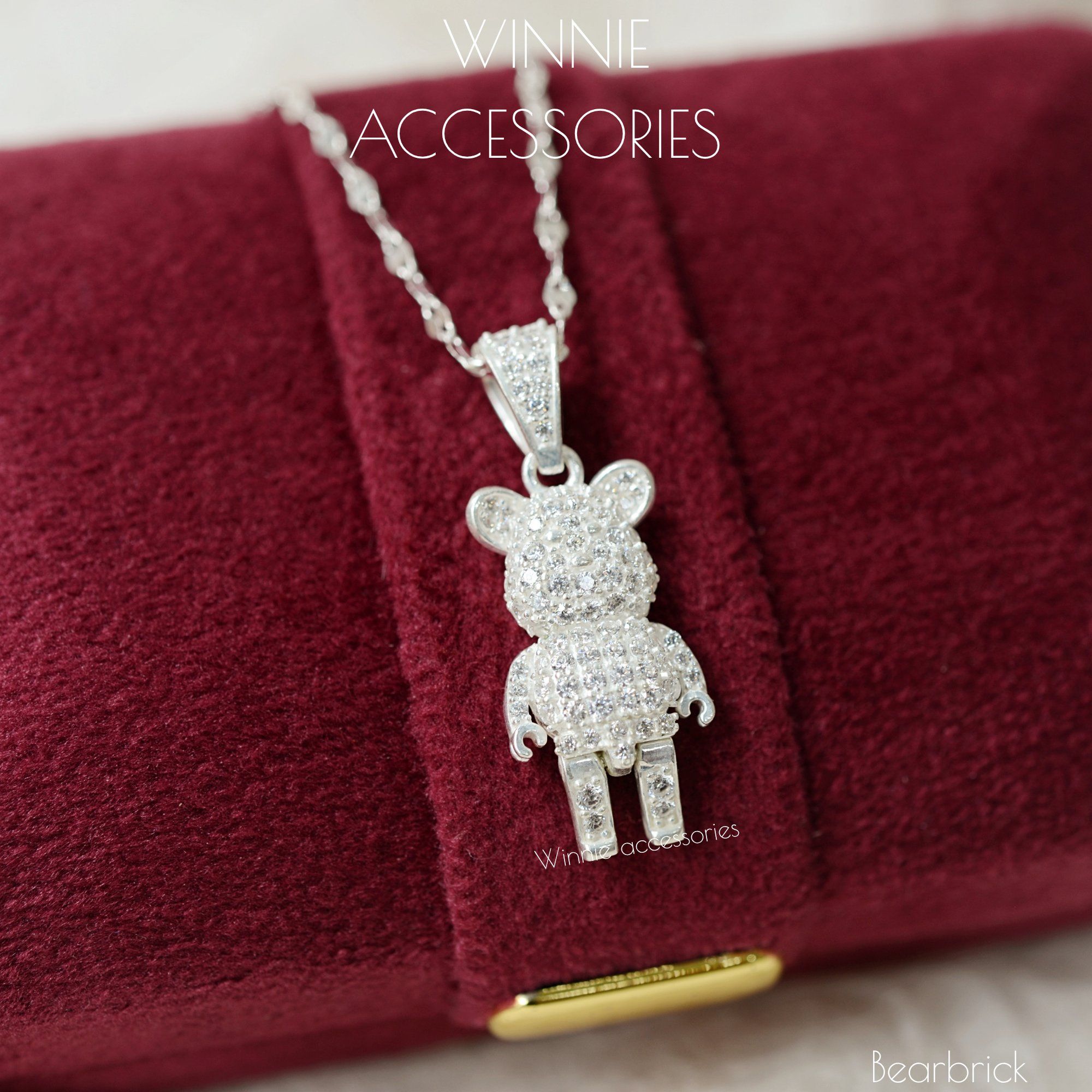  Charm Dây chuyền Bạc S925 Bearbrick (Không kèm dây) 