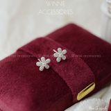  Hoa tai Bạc S925 Hoa 5 cánh 