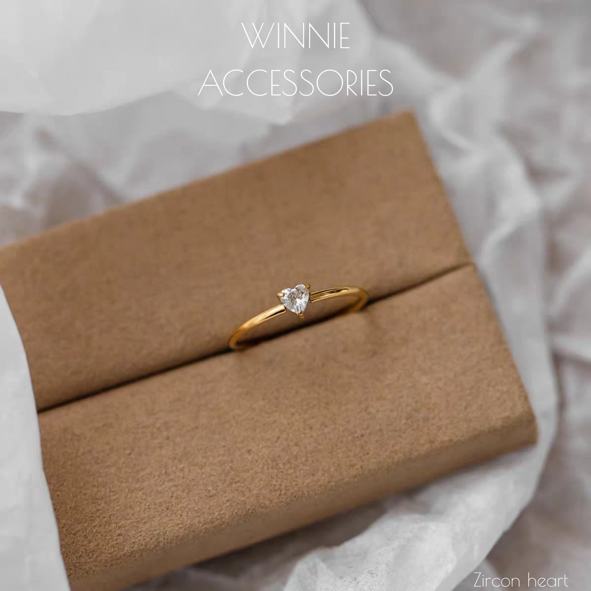  Nhẫn Titan Zircon heart 