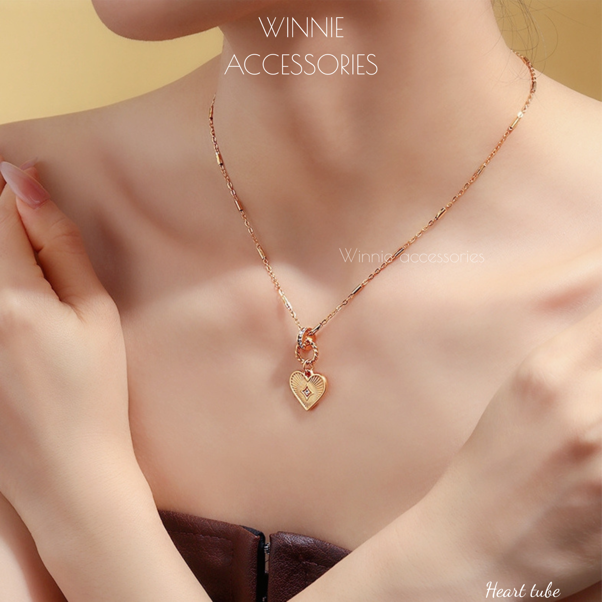  Dây chuyền Titan Heart tube 