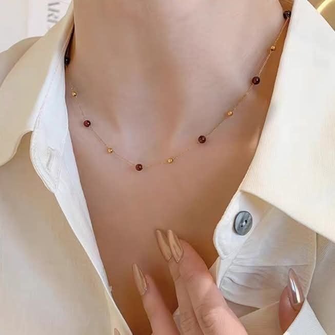  Dây chuyền titan Garnet 