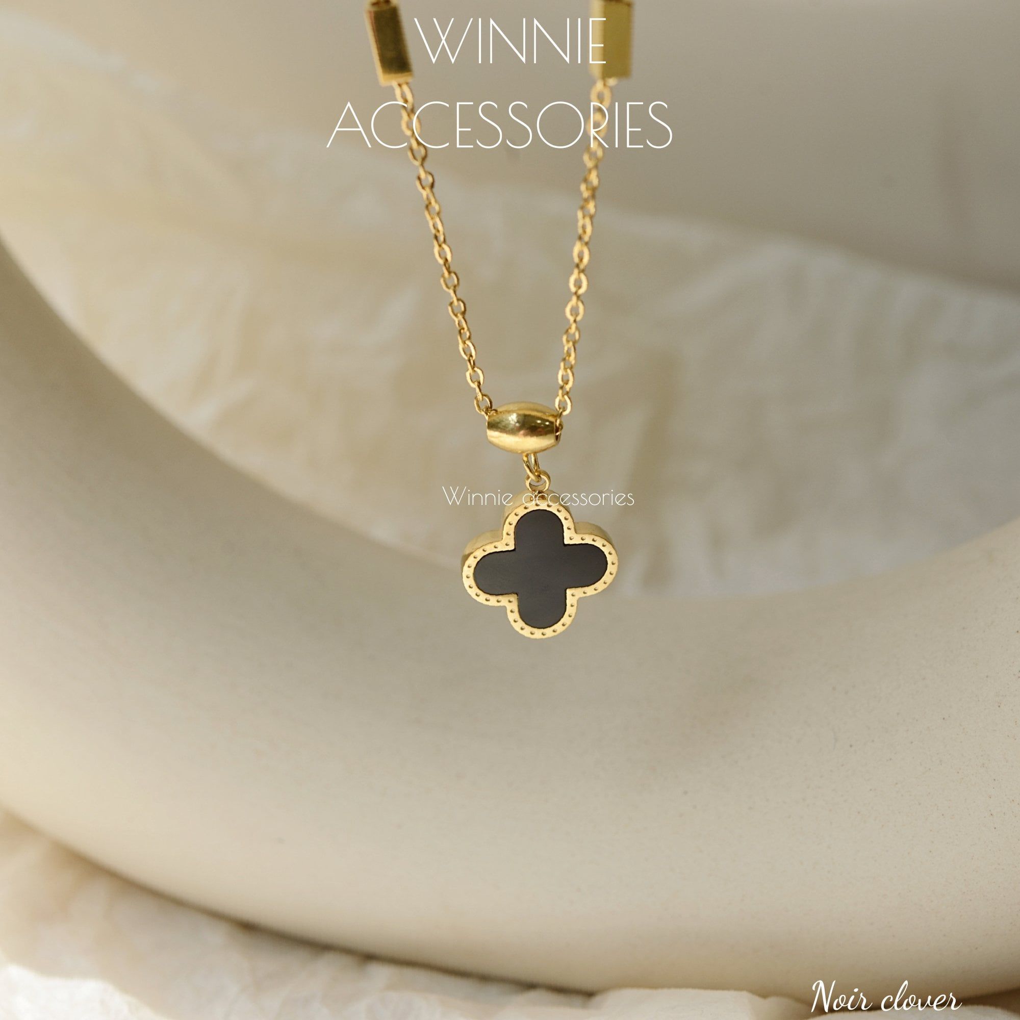  Dây chuyền Titan Noir Clover 